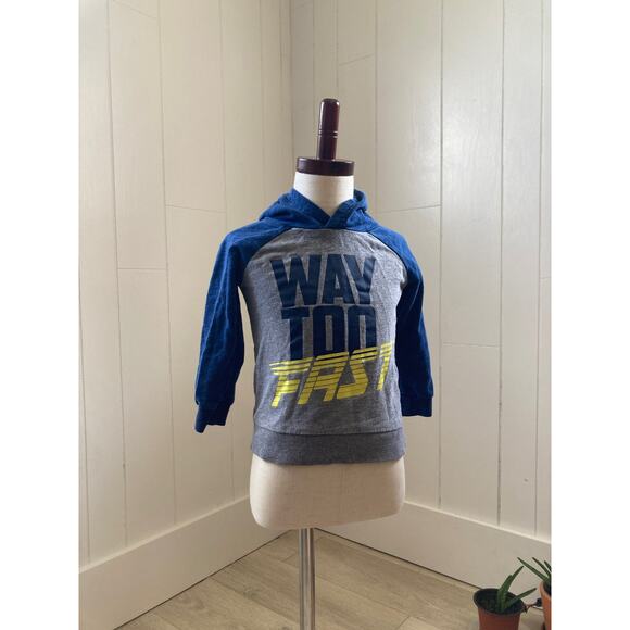 Carter’s “Way Too Fast” Boys Pullover Hoodie, Size 2T - Picture 1 of 5